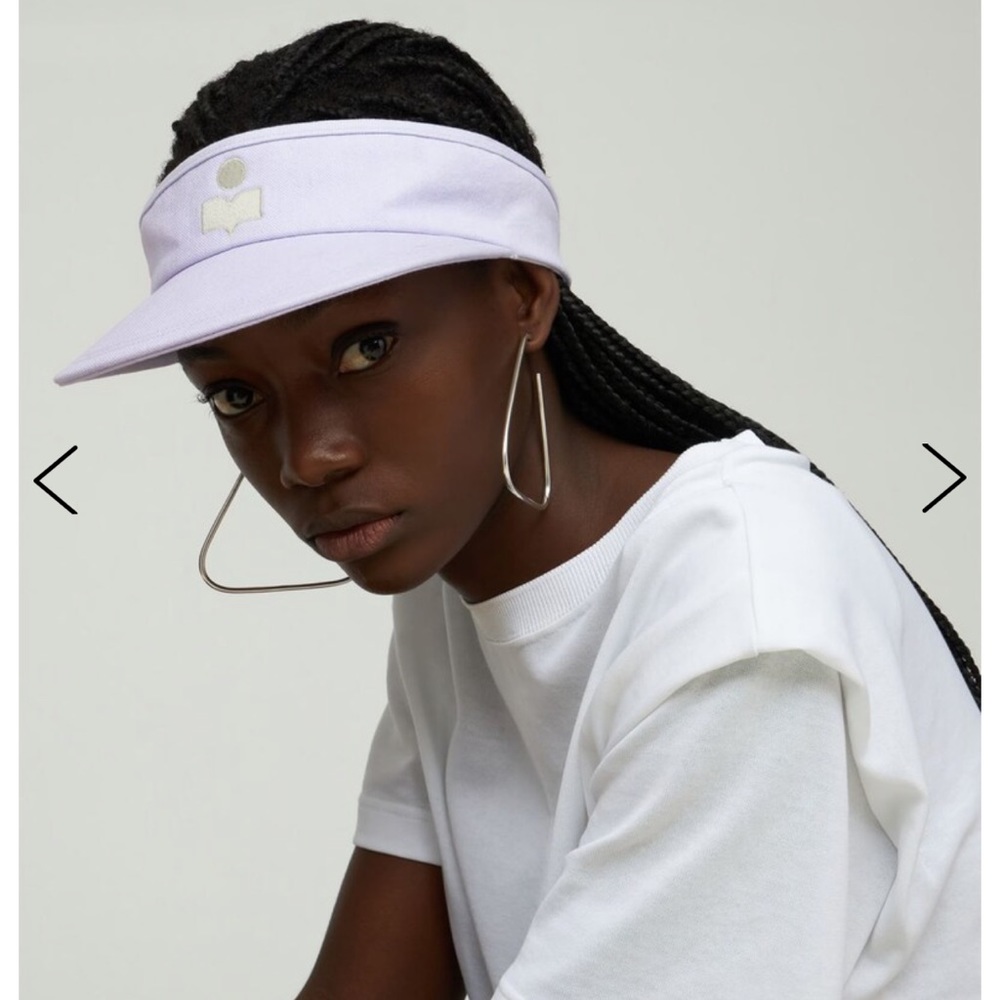 NWT Isabel Marant Women’s Tyry Visor Lilac Light Purple Hat Cotton One Size